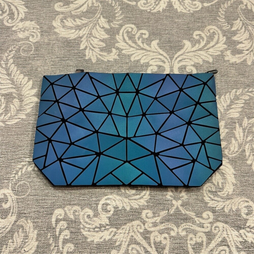 LOVEVOOK Crossbody Clutch Bag Womens Small Blue Iridescent Geometric
